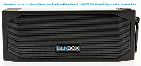 Wireless Solar Bluetooth Speaker for iPhones, iPads, Androids, Samsung and all Phones, Tablets, Computers (Black)