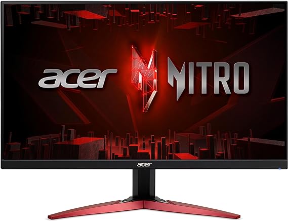 Acer Nitro 27" Full HD 1920 x 1080 PC Gaming IPS Monitor | AMD FreeSync Premium | 180Hz Refresh | Up to 0.5ms | HDR10 Support | 99% sRGB | 1 x Display Port 1.2 & 2 x HDMI 2.0 | KG271 M3biip,Black