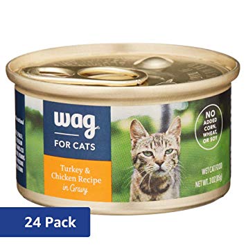 Amazon Brand - Wag Wet Cat Food 3 oz (Pack of 24)