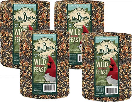 4-Pack of Mr. Bird Wild Bird Feast Birdseed Large Cylinder 4 lbs. 4 oz.