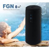 FGN Bluetooth Speaker Ultra Portable Wireless X6 with Handsfree External Aux-in NFC Function Enhanced Bass Powerful Sound for Android iphone ipad Laptops 10 W OutputBlack
