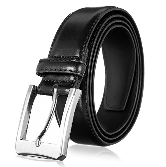 Men's Genuine Leather Dress Belt with Premium Quality - Classic & Fashion Design for Work Business and Casual