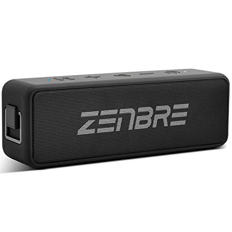 Bluetooth Speaker 5.0, ZENBRE Boost 20W Portable Speaker with 3D Stereo, IPX7 Waterproof Speaker, Extra Bass Powerful Sound Speaker, 20H Playtime, 20m Bluetooth Range/USB Type-C cable/TF card/AUX Mode