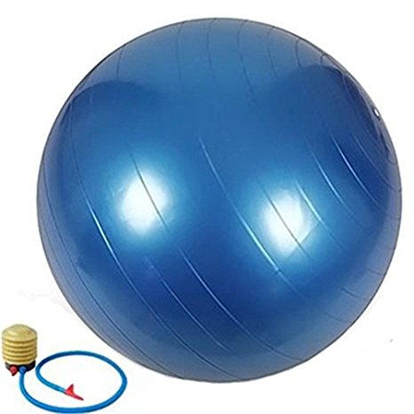 QUBABOBO PVC Anti Burst Exercise Fitness Workout Core Stability Balance Swiss Yoga Ball With Pump