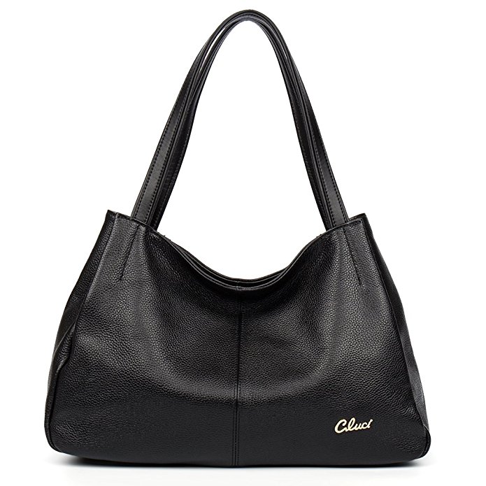 Cluci Leather Handbags Top-handle Tote Purse Shoulder Bag for Women