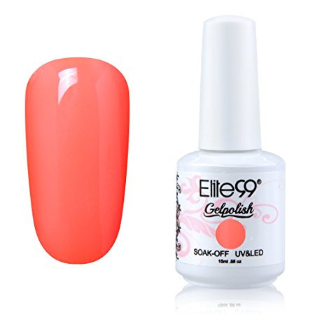 Elite99 Soak Off UV LED Gel Polish Lacquer Nail Art Manicure Varnish 15ml Apricot Pink 1618