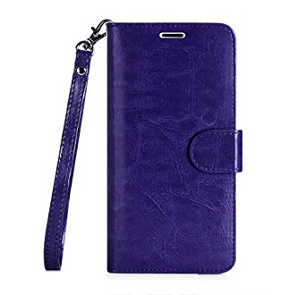 Galaxy S7 Case, FYY [Top-Notch Series] Premium PU Leather Wallet Case Protective Cover for Samsung Galaxy S7 Purple