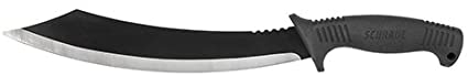 Schrade 18 and 21in Full Tang Machetes with Stainless Steel Blades and TPR Handles for Outdoor Survival, Camping and Bushcraft