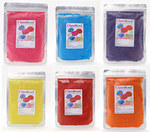 Classikool Professional Instant Candy Floss Sugar Bargain Party Set: 4 Berry Blast Flavours [Free UK Post]