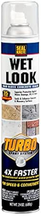 Rust-Oleum Seal-Krete 357925 Wet Look Turbo Concrete Sealer Spray, 24 oz, High Gloss Clear, (Pack of 1)