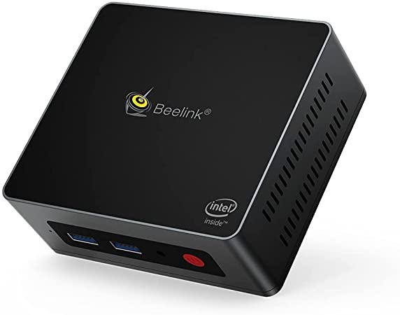 Beelink Mini Pc GKMINI Windows 10 Pro 8GB DDR4 128GB SSD Intel J4125(4C/4T 4MB Cache Up to 2.7GHz), Mini Computer Supports 4K Dual HDMI Output /2.4G 5G WiFi/2.5" HDD Extension/Gigabit Ethernet