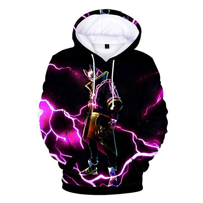 3D Printed Unisex Hooded Novelty Battle Royale Hoodie Pullover Sweatshirts with Pockets Youth Men Women Boys Girls
