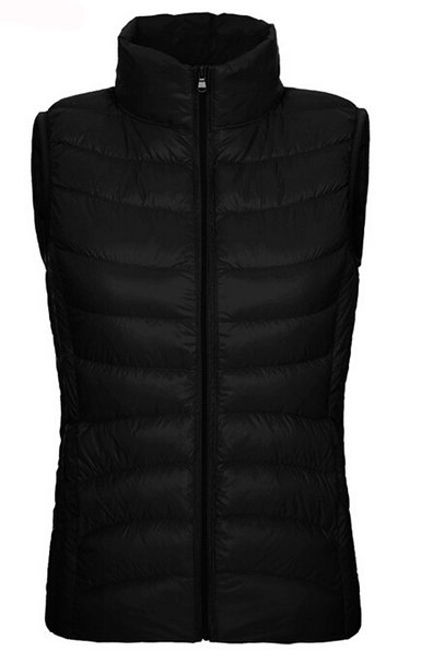 Merokeety Womens Slim Jacket Fall Quilted Coat Herringbone Puffer Vest with Zipper