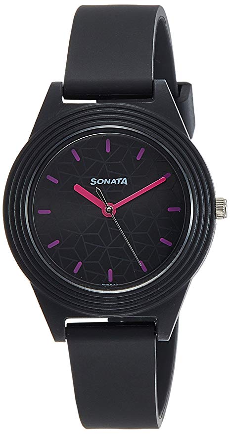 Sonata Analog Black Dial Girls Watch-87024PP06