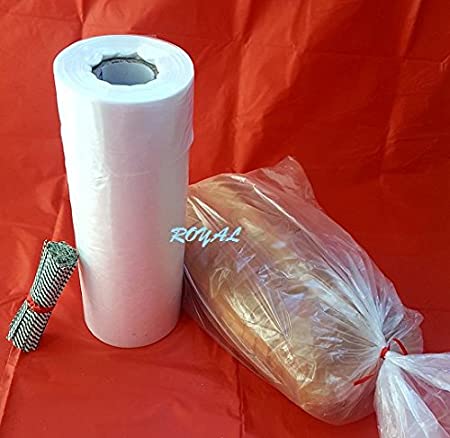 Royal Plastic bread Grocery Bag on Roll 12x20 Around 350 Plus bags and FREE Twist Ties Roll (2)