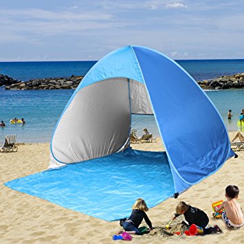 Kany Portable Outdoor Automatic Pop Up Instant Quick Cabana Beach Tent Sun Shelter Canopy Sun Shade Sport Shelter Family Kids Baby Outdoor Camping Fishing Picnic Hiking