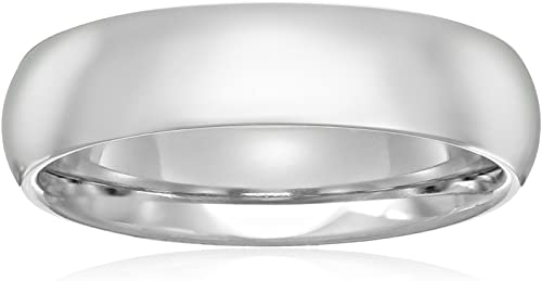 Standard Comfort Fit Platinum Gold Wedding Band, 6mm