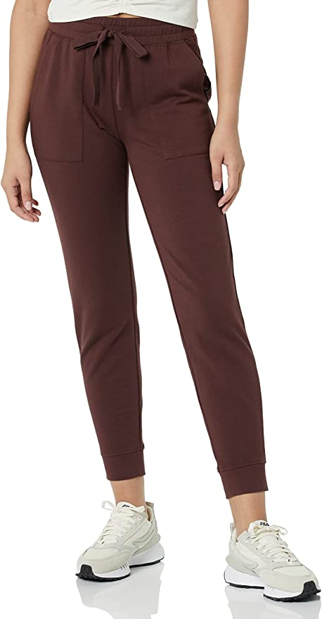 Daily Ritual Women's Relaxed-Fit Terry Cotton and Modal Patch Pocket Jogger Pants