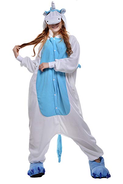 NEWCOSPLAY Unisex Adult Unicorn Pyjamas Halloween Costume