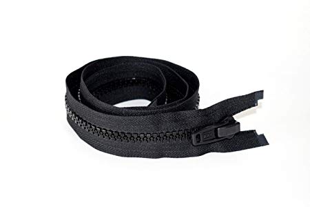 ZipperStop Distributor YKK 36" Vislon 10 Molded Extra-Heavy Separating - 580 Black (1 Zipper/Pack)