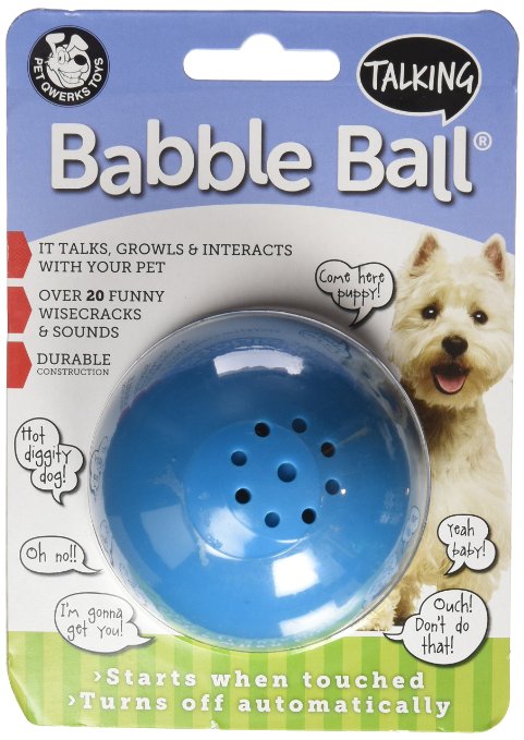 PetQwerks Talking Babble Ball Dog Toy