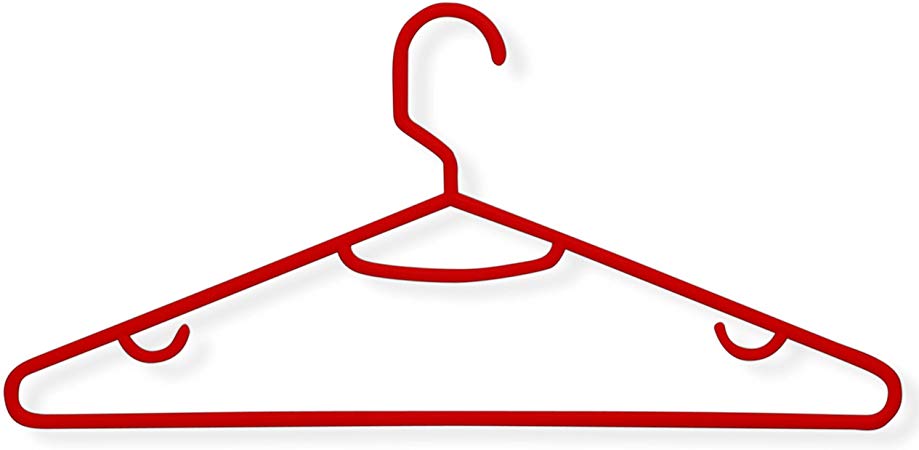 Honey-Can-Do HNG-01522 Recycled Plastic Hangers, 15-Pack, Red