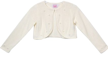 Little Girls Sweater Style Knit Cotton Bolero Pearl Jacket