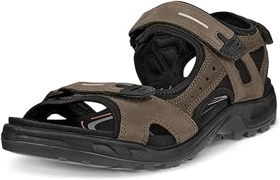 ECCO Men's Yucatan Sport Sandal, Tarmac/Tarmac Nubuck, 12-12.5