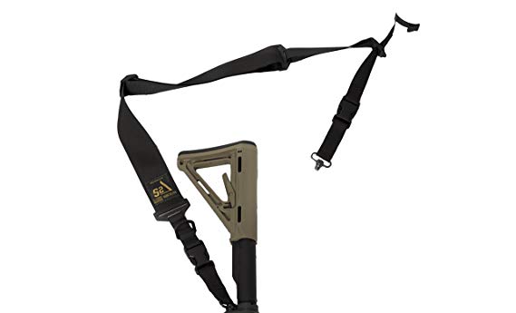 S2Delta USA Made Premium 2 Point Rifle Sling, Fast Adjustment, Modular Attachment Connections, Comfortable 2” Wide Shoulder Strap
