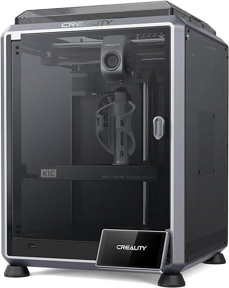 Creality K1C 3D Printer, 600mm/s Fast Speed Clog-Free Extruder Auto Leveling 3D Printers with AI Camera for 300°C Printing, Switchable Silent Mode Reliable Carbon Fiber 3D Printing 220 * 220 * 250mm