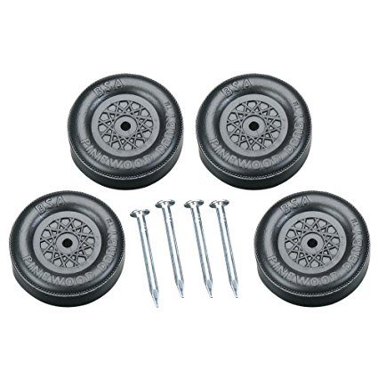 Revell Pinewood Derby Officially Licensed Boy Scouts of America (BSA) Wheel and Axle Set, Black