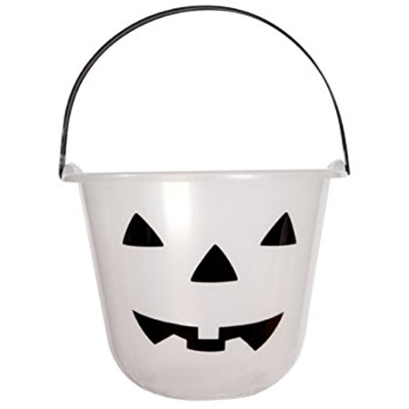 Glow-in-the-dark Jack-o-lantern Treat Pails with Carrying Handles Ready for Trick-or-treaters