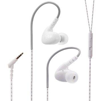 Earphones, Bukm In-Ear Sports Earbuds Wired Stereo Heaphones Headset Noise Isolating with Mic Microphone Volume Control For iPhone 6 Plus 6S, Samsung Galaxy S6 Edge, Galaxy Note 5, iPod, iPad