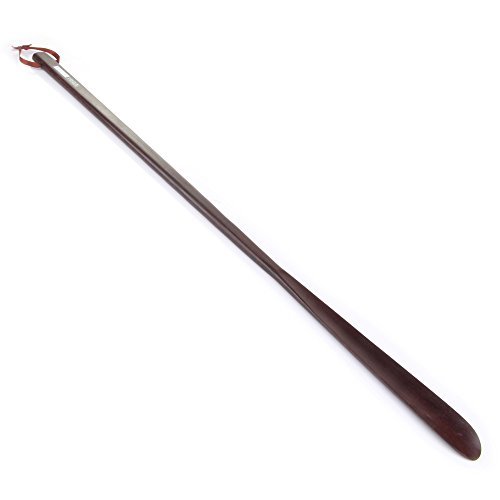 FootFitter Teak Wood Shoe Horn 28" Swedish Made Hard Wood Shoehorn