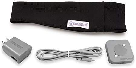 AcousticSheep SleepPhones Effortless Breeze, Comfortable Headband Headphones for Sleeping, Yoga, Meditating and Relaxing, Bluetooth with Wireless Charging - Pitch Black, Medium (UK Version)