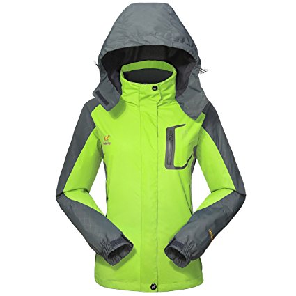 Waterproof Jacket Rain Coats for Women -GIVBRO Outdoor Hooded Softshell Camping Hiking Mountaineer Travel Windproof Jackets