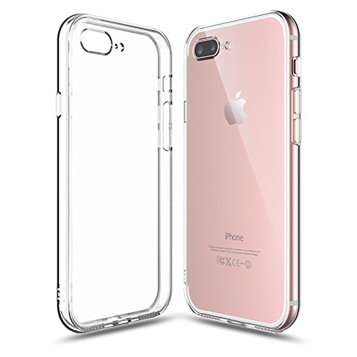 iPhone 7 Plus Case, Shamo's [Crystal Clear] Case [Shock Absorption] Cover TPU Rubber Gel [Anti Scratch] Transparent Clear Back Case, Soft Silicone, TPU (Clear)