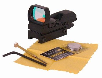 Ultimate Arms Gear Tactical 4 Reticle Red Dot Open Reflex Sight with Weaver-Picatinny Rail Mount