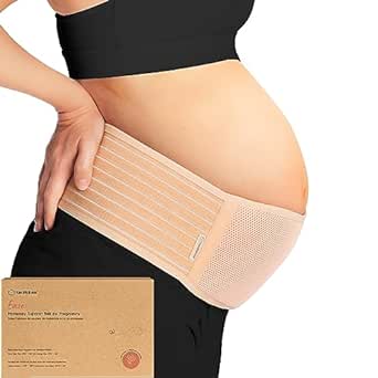 KeaBabies Maternity Belly Band for Pregnancy - Soft & Breathable Pregnancy Belly Support Belt - Pelvic Support Bands - Tummy Band Sling for Pants - Pregnancy Back Brace (Classic Ivory, 2XL)