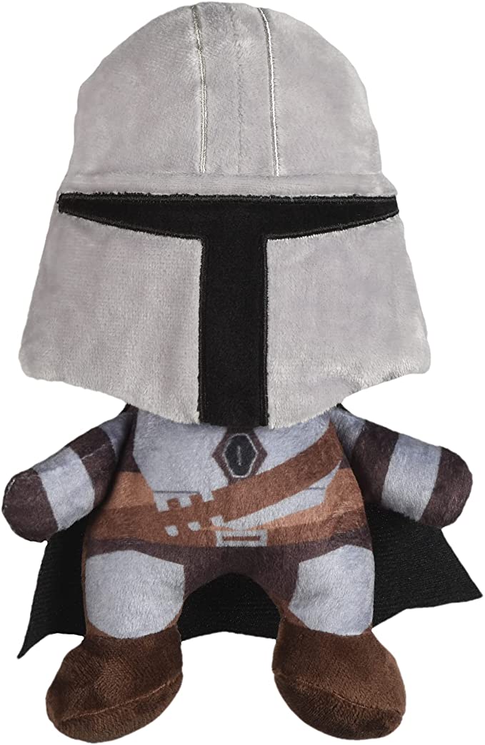 STAR WARS The Mandalorian Dog Toys - Small Plush Toys, Fabric Plush Dog Toy - Squeaky Plush Toys for Dogs, Hide and Seek Dog Toy - Baby Yoda Dog Toy, Plush Dog Toys, The Mandalorian Pet Toys