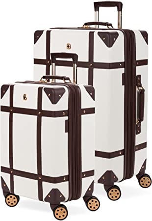 SwissGear 7739 Hardside Luggage Trunk with Spinner Wheels, White, 2 Piece Set (19/26)