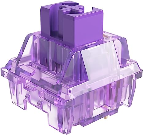 Akko CS Jelly Purple Switches Tactile, 3 Pin 40gf Keyboard Switches with Dustproof Stem, Compatible with MX Mechanical Keyboard (45 pcs)