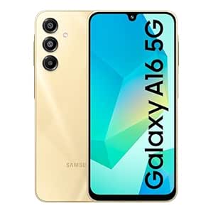 Samsung Galaxy A16 5G (Gold, 6GB RAM, 128GB Storage) | Super AMOLED | 50MP Triple Camera with Ultra Wide Lens | 6 OS & 6 Years Security Updates | IP54 | Tap & Pay | 5000mAh