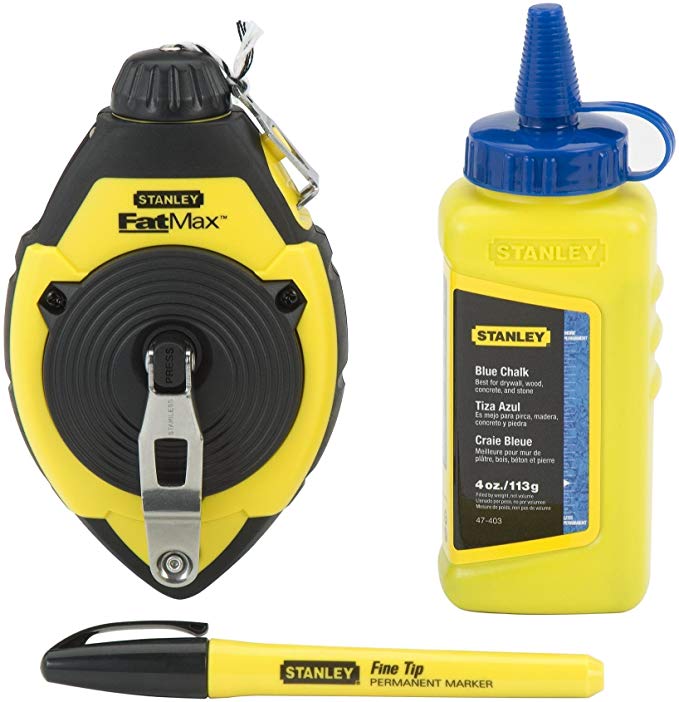 STANLEY 47-681L 100 Chalk Line Reel & Chalk Set