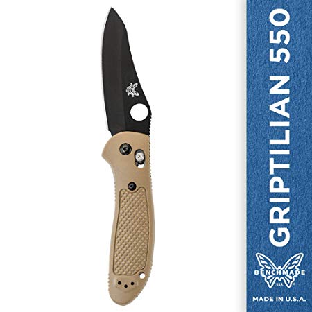 Benchmade - Griptilian 550 Knife with CPM-S30V Steel, Sheepsfoot Blade