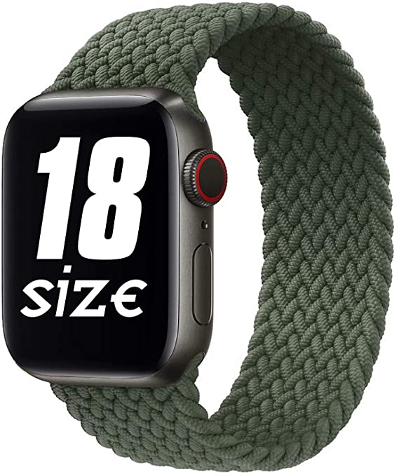 GBPOOT Sport Watch Bands Compatible with Braided Solo Loop Apple Watch Band 38mm 40mm 42mm 44mm,Soft Elastic Braided Wristband for Iwatch Series 1/2/3/4/5/6/SE