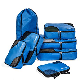TRAVEL - 7 set Packing Cubes - Ultralight Travel Organizers   Tech Travel Accessories Organizer - Packing System for Checked Bag luggage
