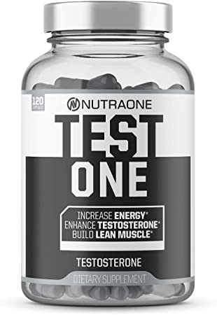 Testone Testosterone Supplement for Men by NutraOne - Natural Endurance, Stamina and Strength Booster (120 Capsules)
