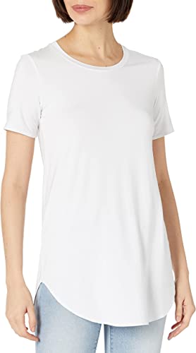 Daily Ritual Women's Jersey Standard-Fit Short-Sleeve Open Crewneck Tunic