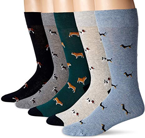 Amazon Brand - Goodthreads Men's 5-Pack Patterned Socks